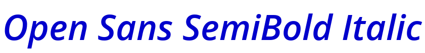 Open Sans SemiBold Italic font